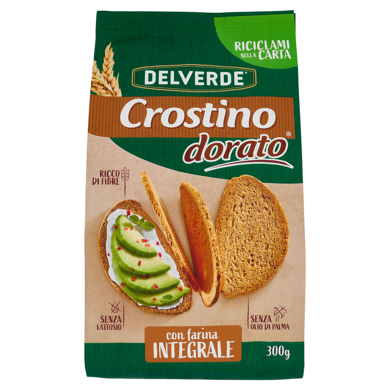 Crostino dorato con farina integrale 300 gr