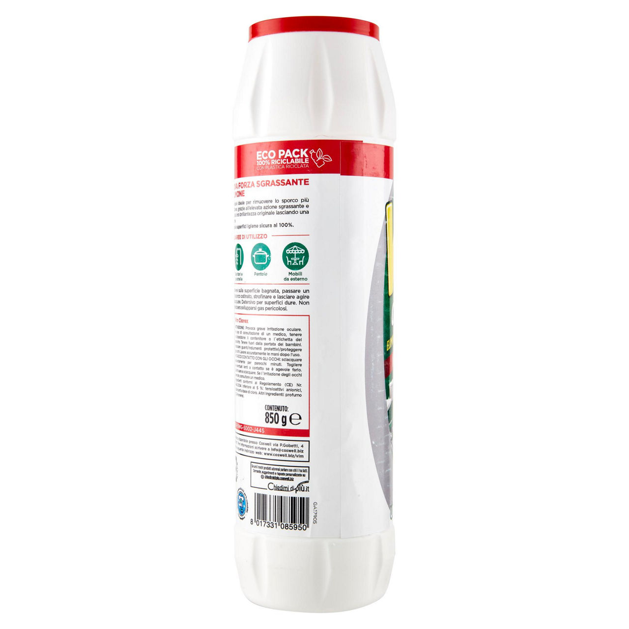 DETERGENTE SUPERFICI IN POLVERE VIM CLOREX LIMONE GR 850 - Immagine 11
