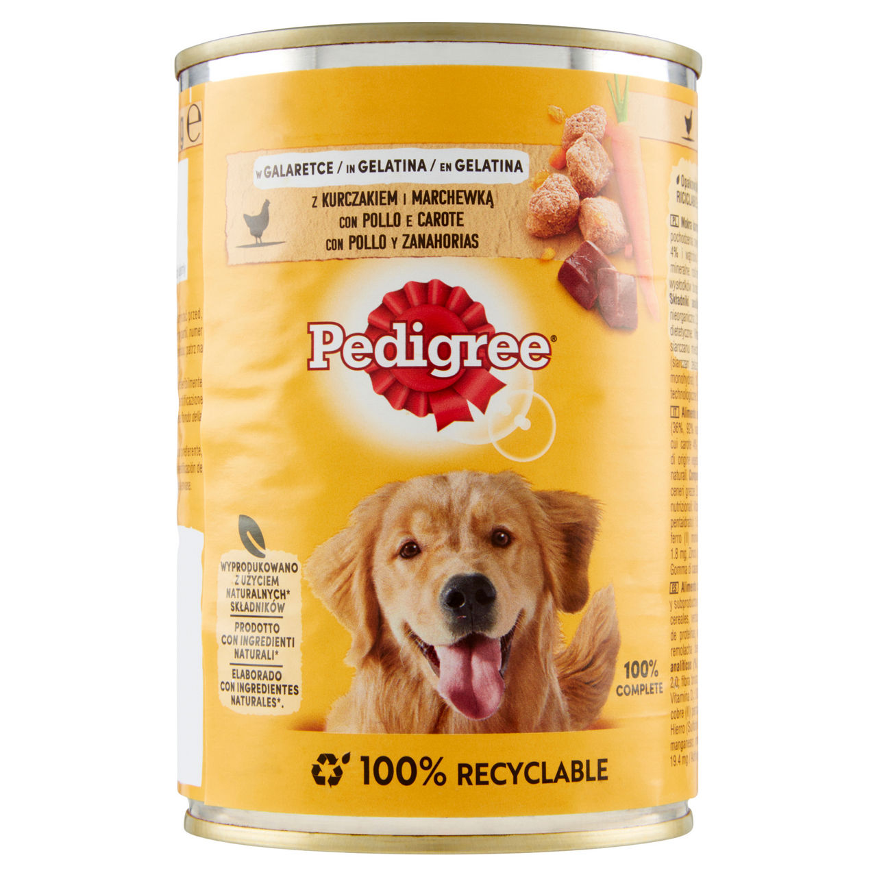 Pedigree cusine gelatina con pollo e carote latta g 400 - Immagine 01