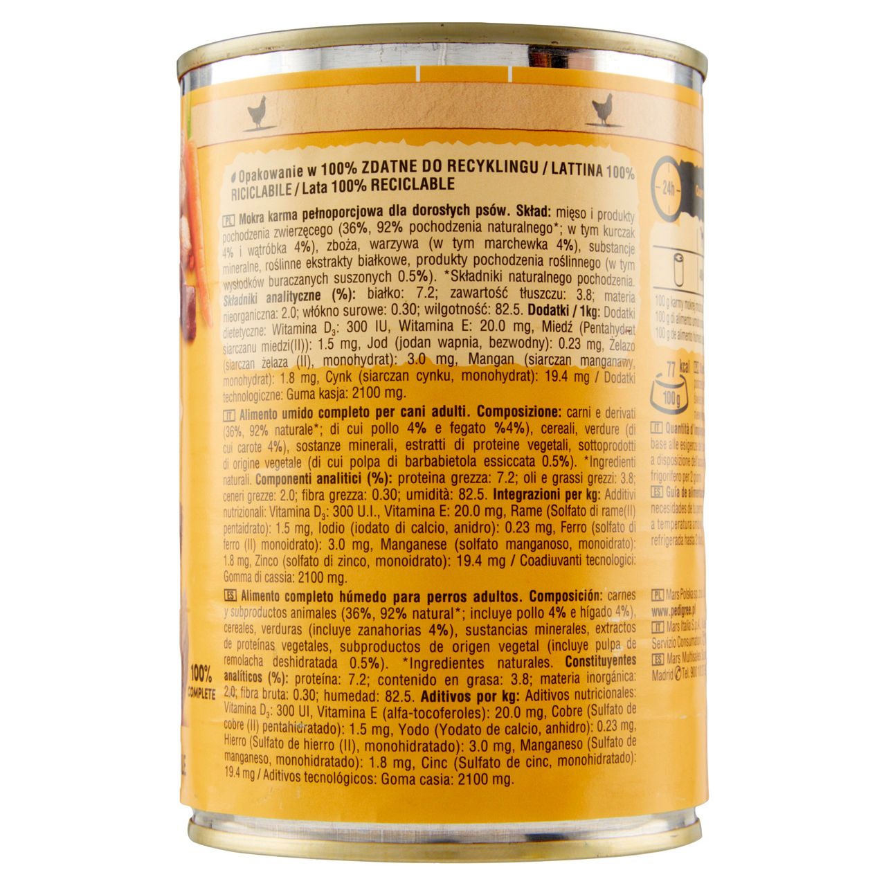 Pedigree cusine gelatina con pollo e carote latta g 400 - Immagine 31
