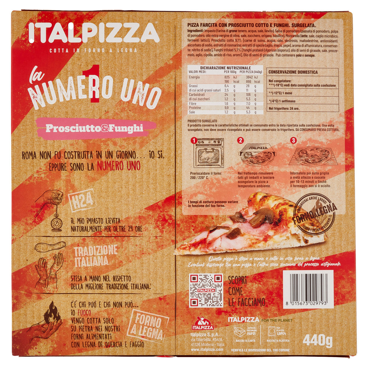 Pizza con prosciutto e funghi 440 gr - Immagine 21