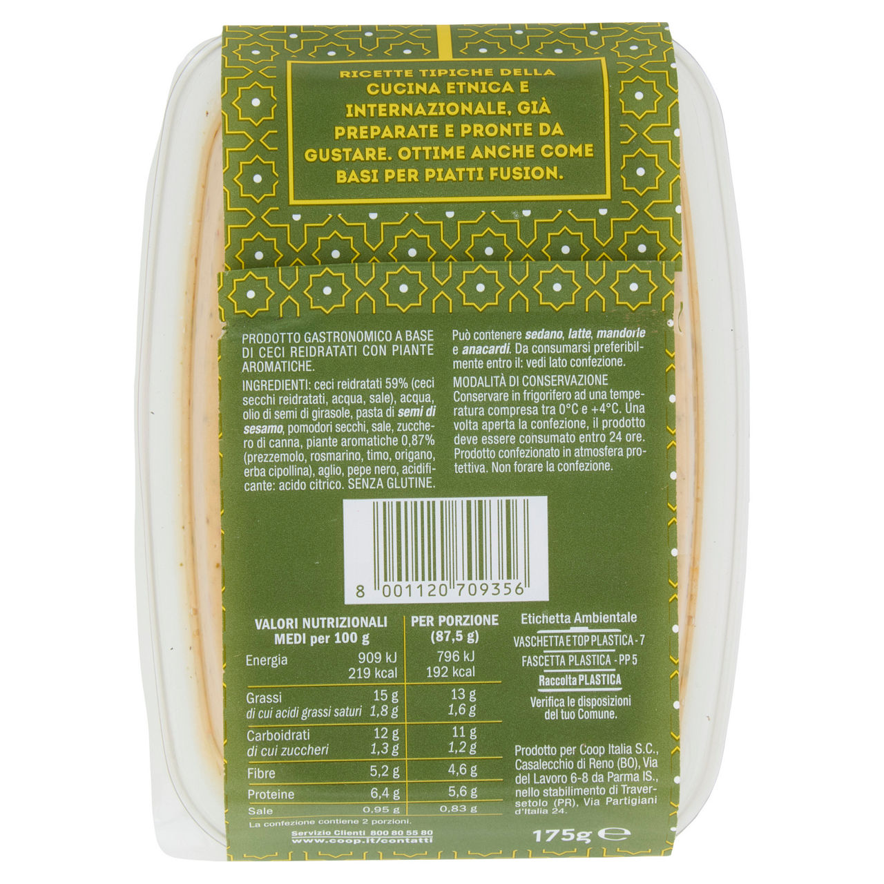 Hummus di ceci alle erbe 175 gr - Immagine 21