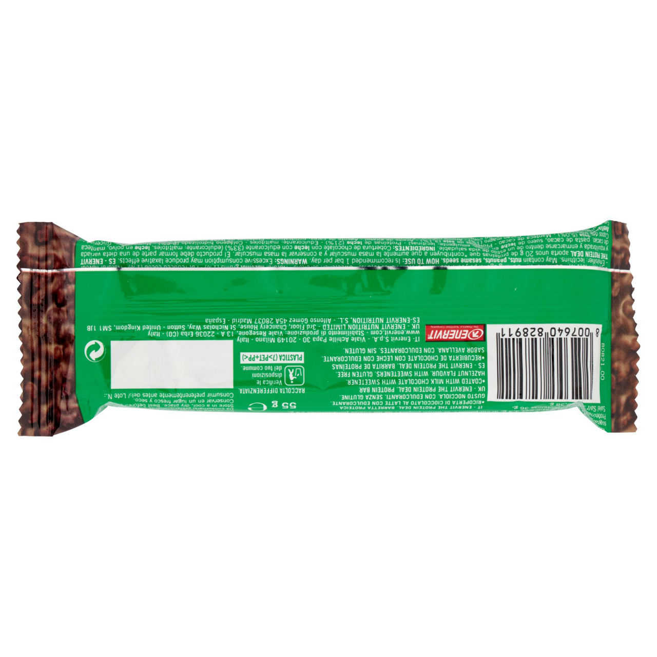 Barretta proteica croccante gusto cioccolato al latte e nocciola 55 gr - Immagine 21