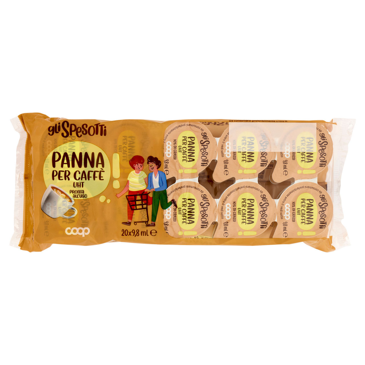 Panna per caffè mono porzioni 20 pz 196 ml - Immagine 01