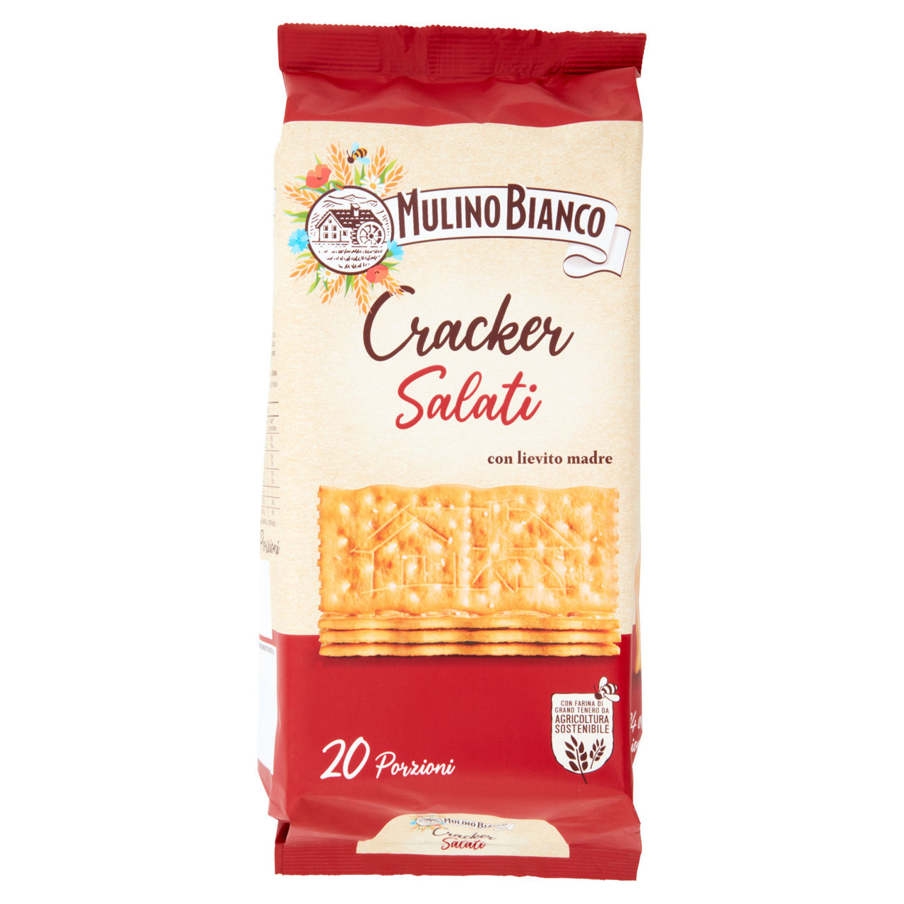 Cracker salati con lievito madre 20 pz 500 gr - Immagine 01