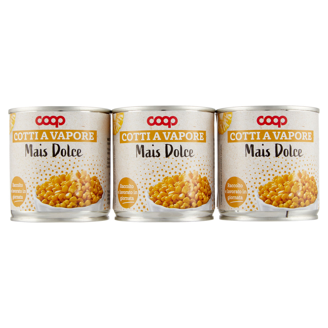Mais dolce in grani cotti a vapore coop cluster g150x3 sgocc.g140x3