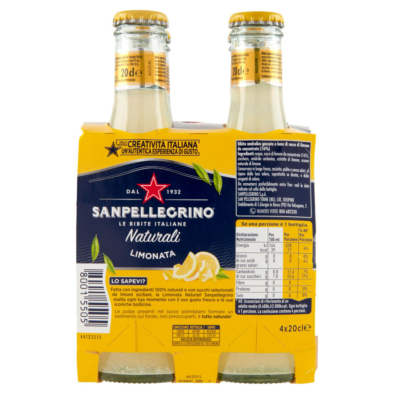 BIBITA SANPELLEGRINO LIMONATA CLUSTER VAP ML 200 X 4 - Immagine 21