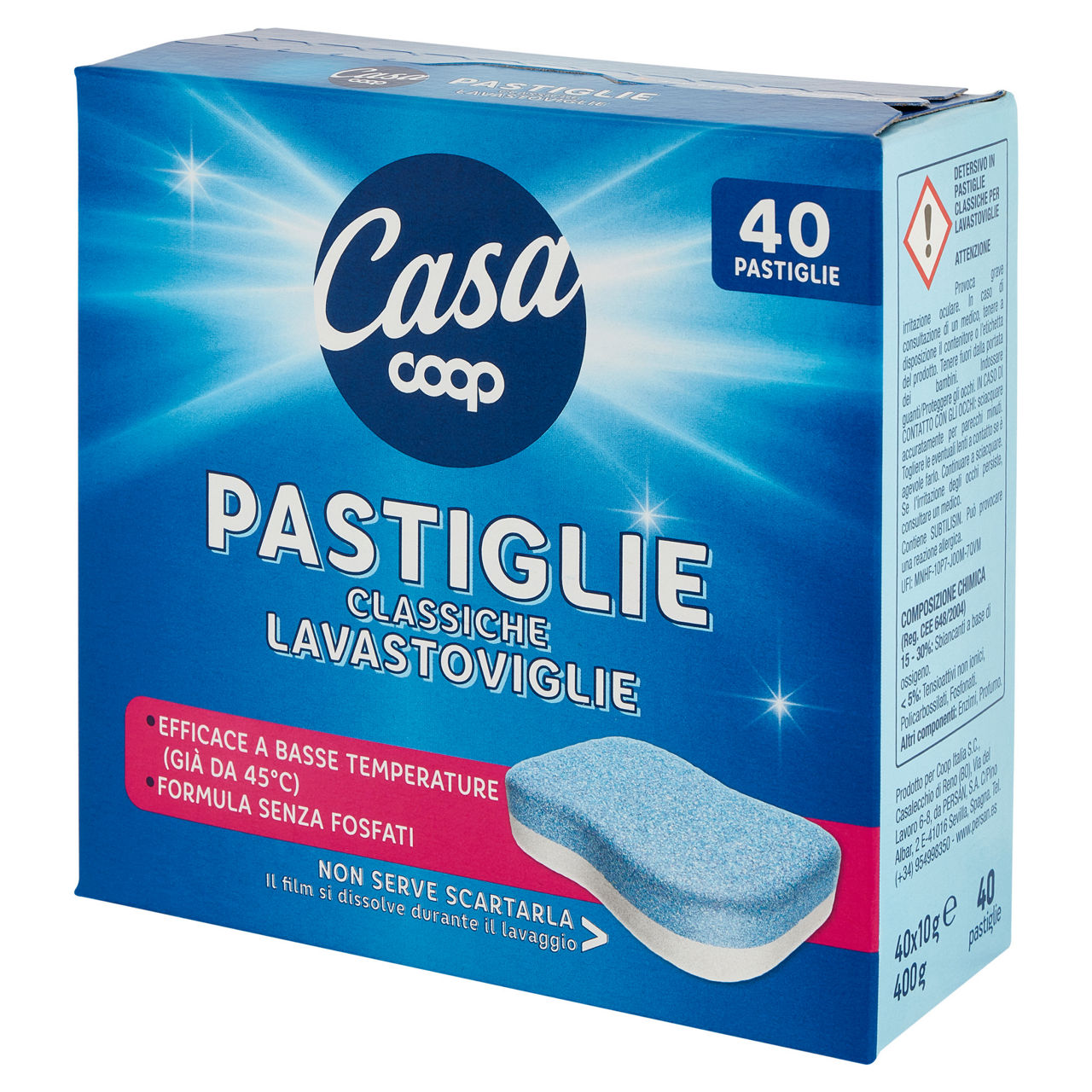 Detersivo lavastoviglie tabs classiche coop casa pz 40 - Immagine 11