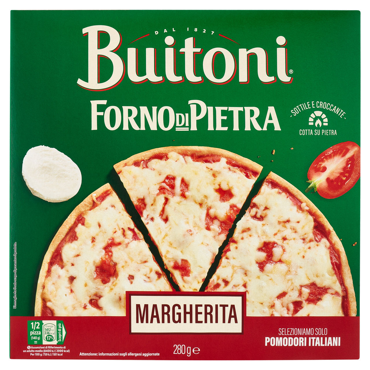PIZZA MARGHERITA FORNO DI PIETRA BUITONI G 280 - Immagine 01
