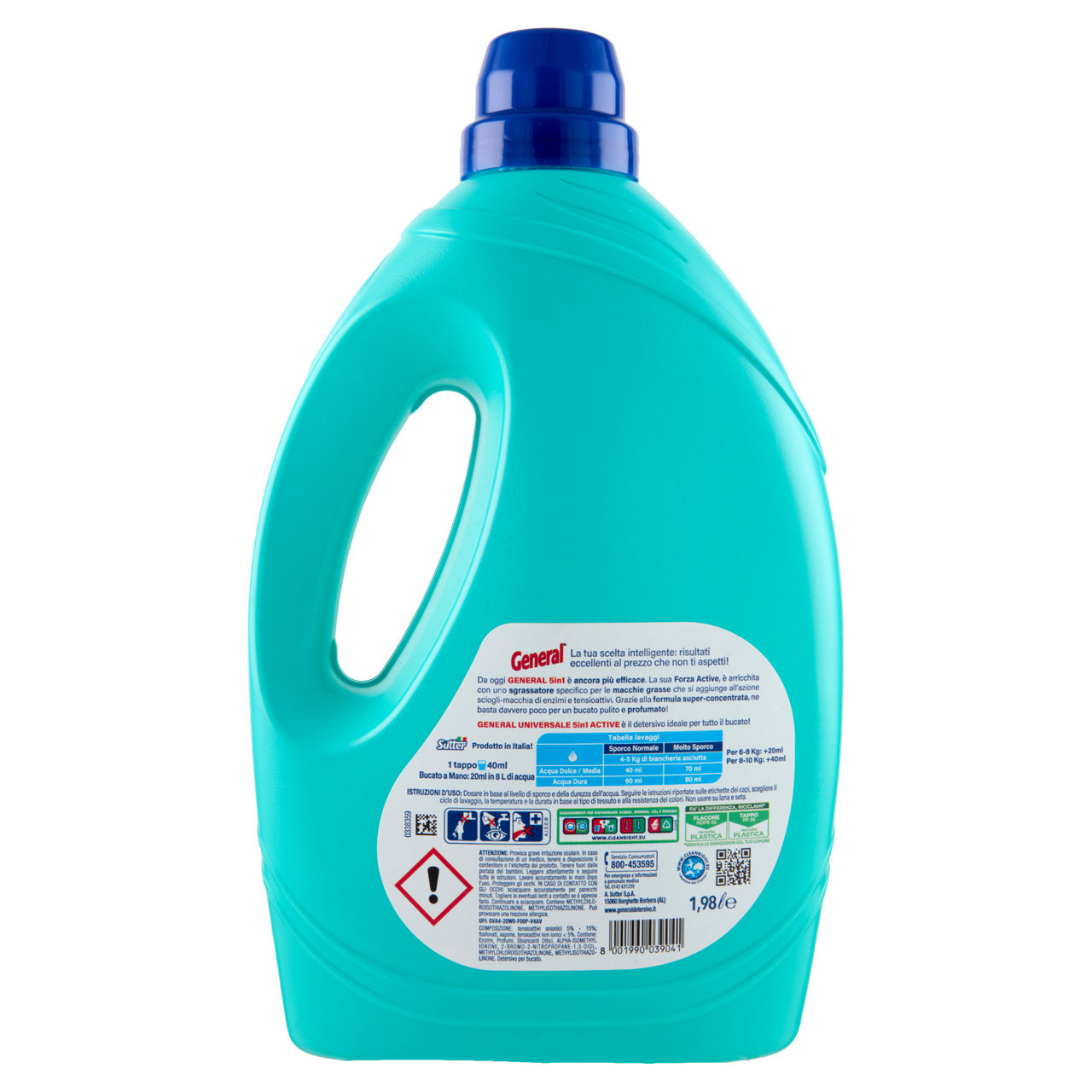 Detersivo lavatrice liquido general universale 44lav l 1,98 - Immagine 21