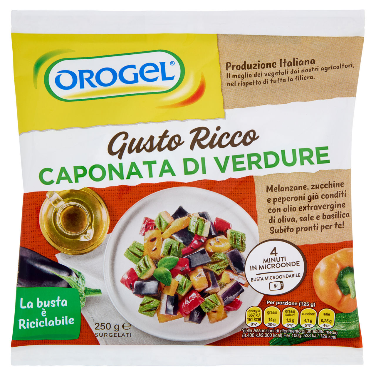 Caponata di verdure gusto ricco surgelata 250 gr