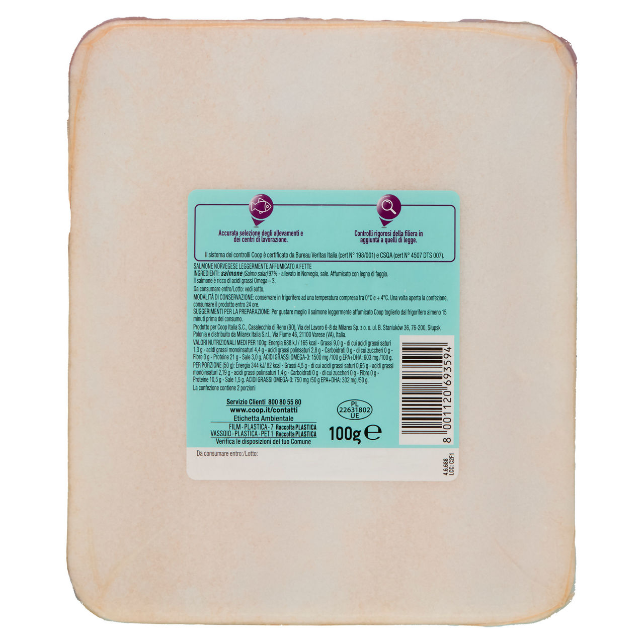 Salmone Norvegese leggermente affumicato 100 gr - Immagine 21