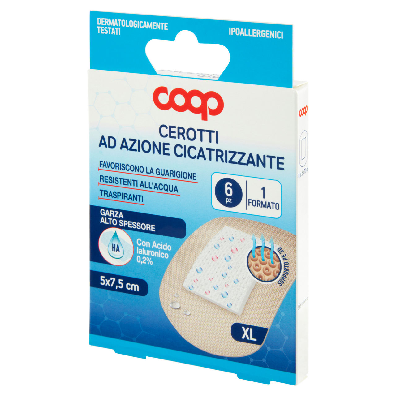 Cerotti cicatrizzanti con acido ialuronico coop xl 5x7,5cm pz 6 - Immagine 11