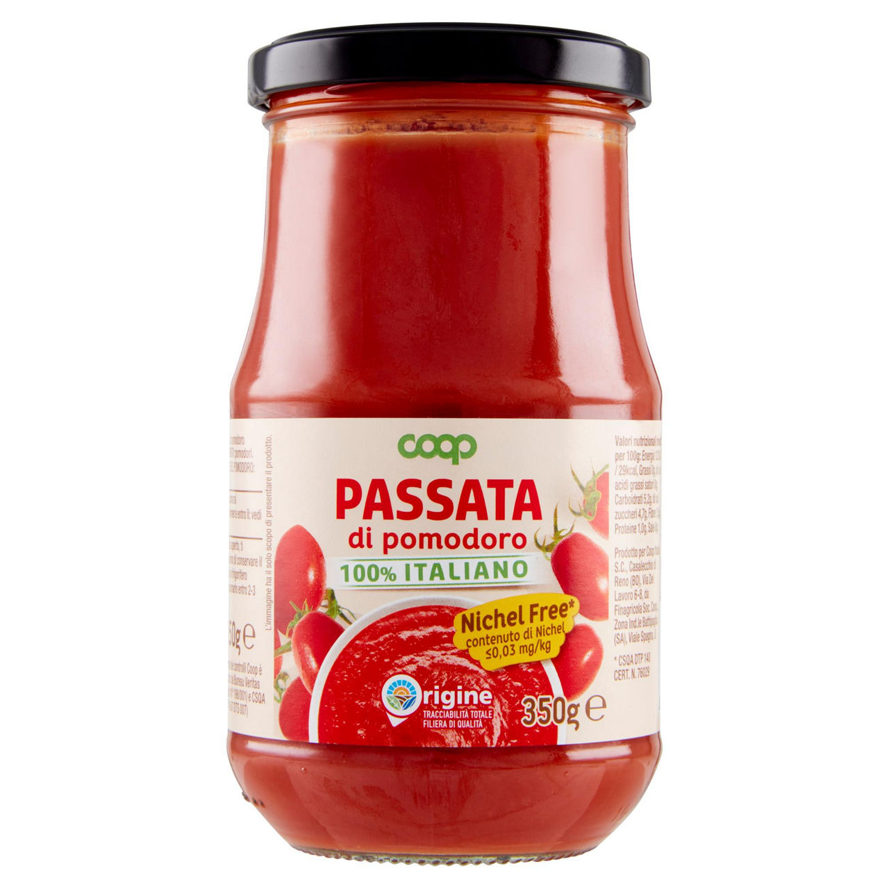 Passata di pomodoro nichel free 350 gr - Immagine 01