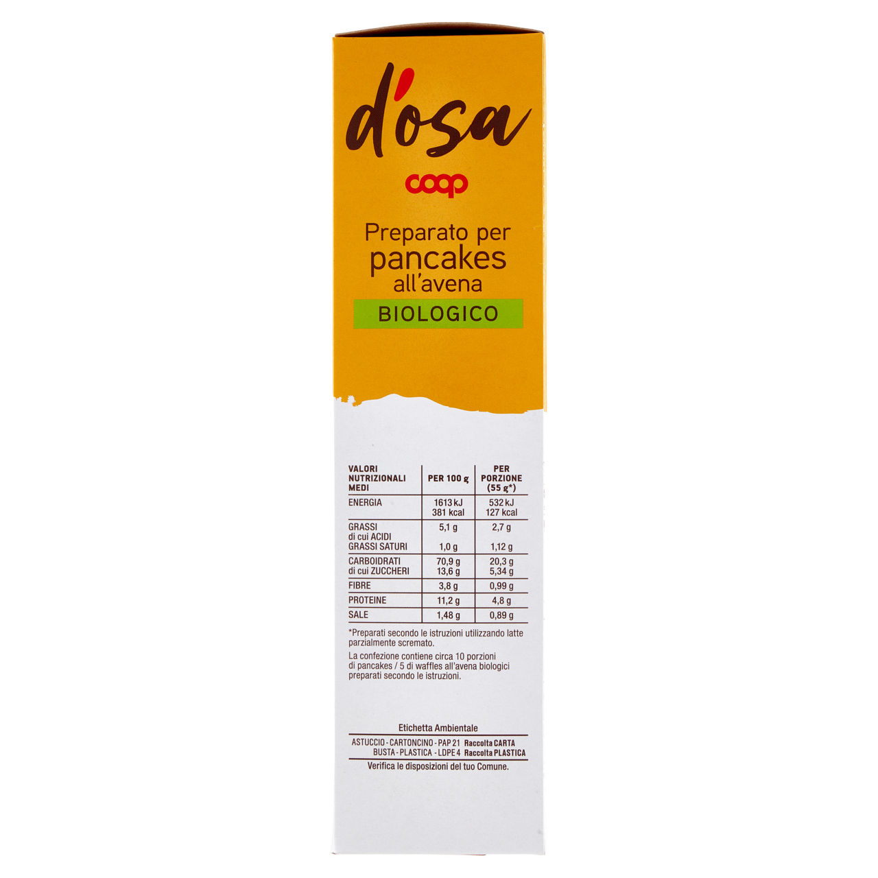 Preparato per pancakes all'avena bio 250 gr - Immagine 21