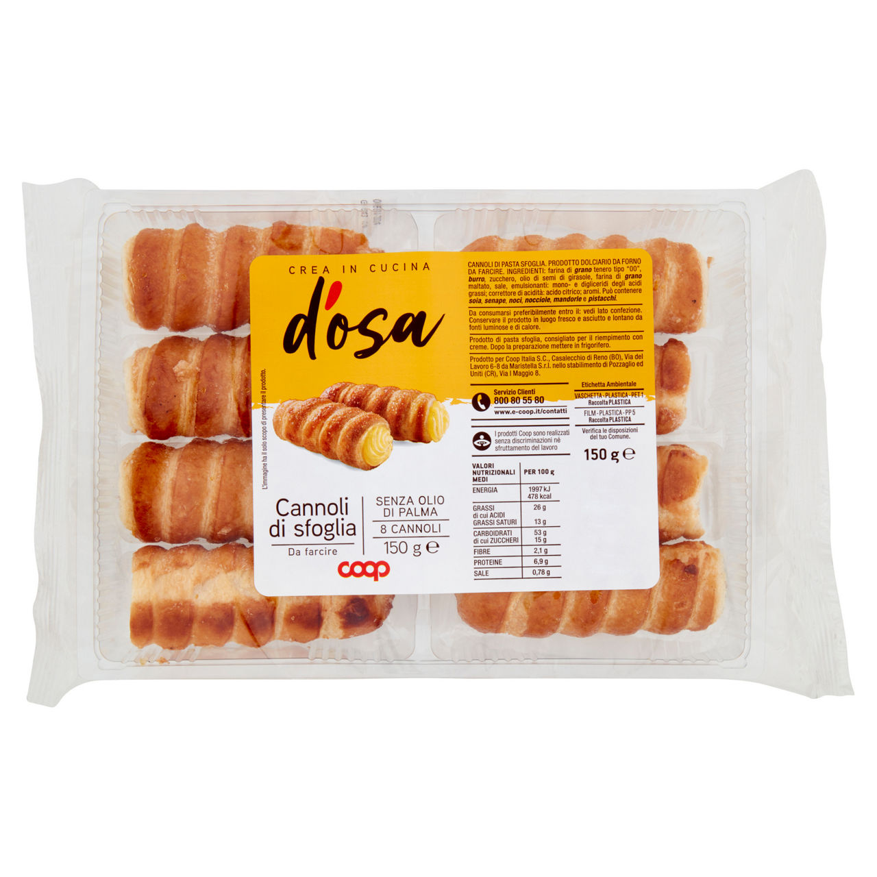 Cannoli di sfoglia da farcire 150 gr - Immagine 01