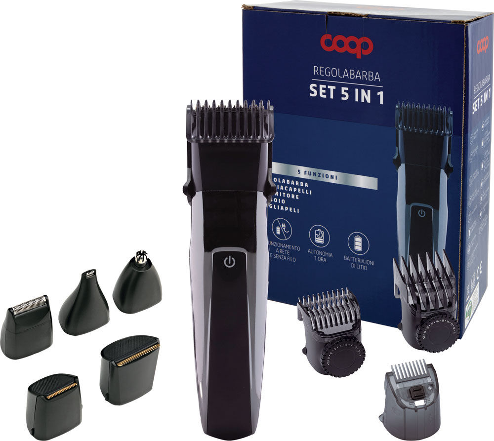 Regolabarba set 5 in 1 ricaricabile - Immagine 11