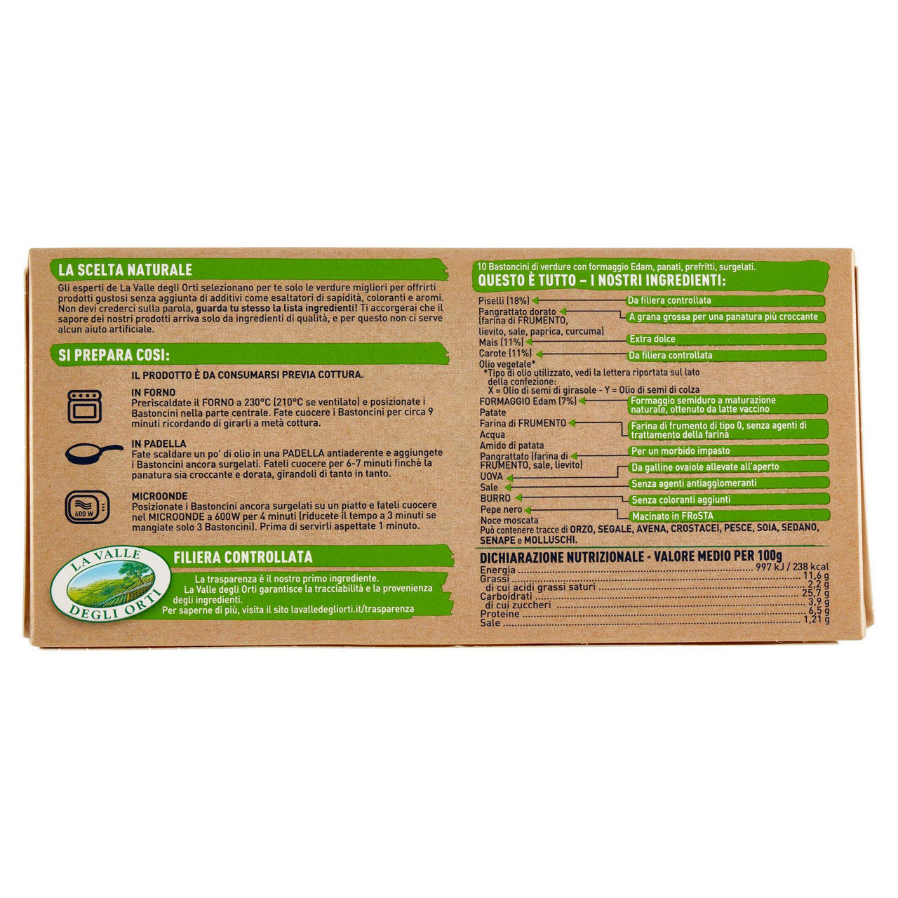 Bastoncini di verdure con edam surgelati 300 gr - Immagine 21