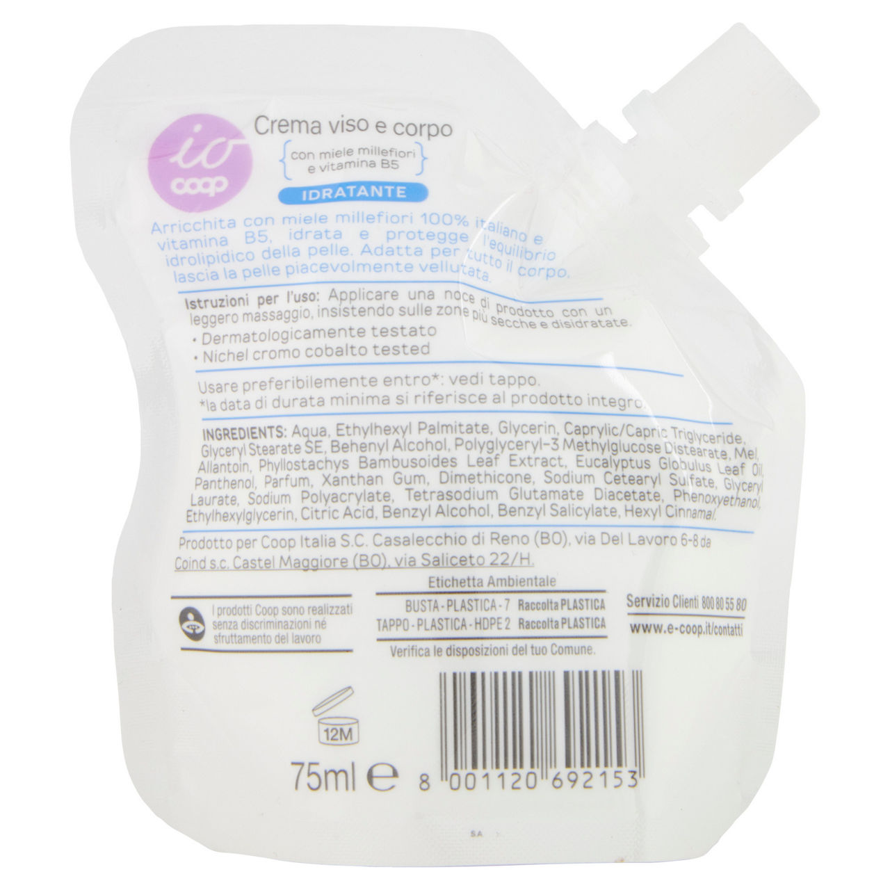 Crema viso corpo idratante minisize io coop ml 75 - Immagine 31
