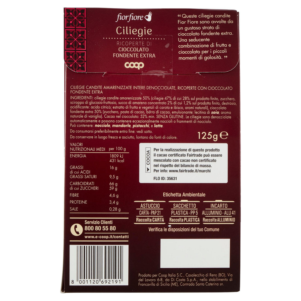 Ciliegie ricoperte di cioccolato fondente extra 125 gr - Immagine 31