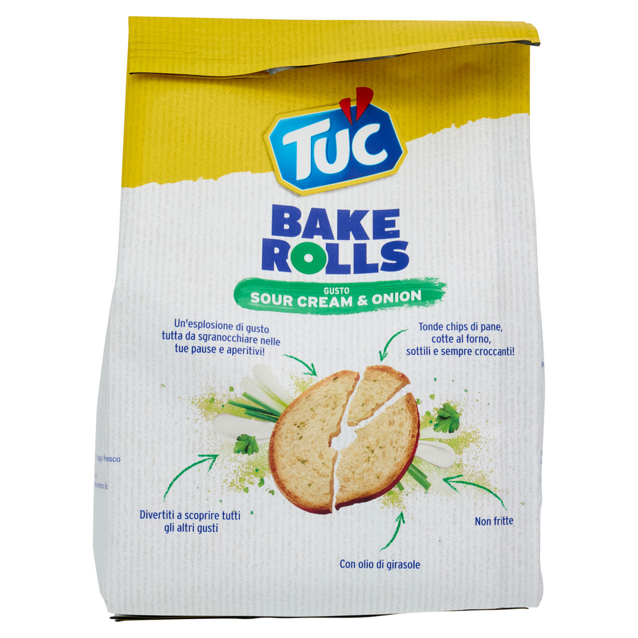 Chips di pane cotte al forno gusto panna acida e cipolla 150 gr - Immagine 21