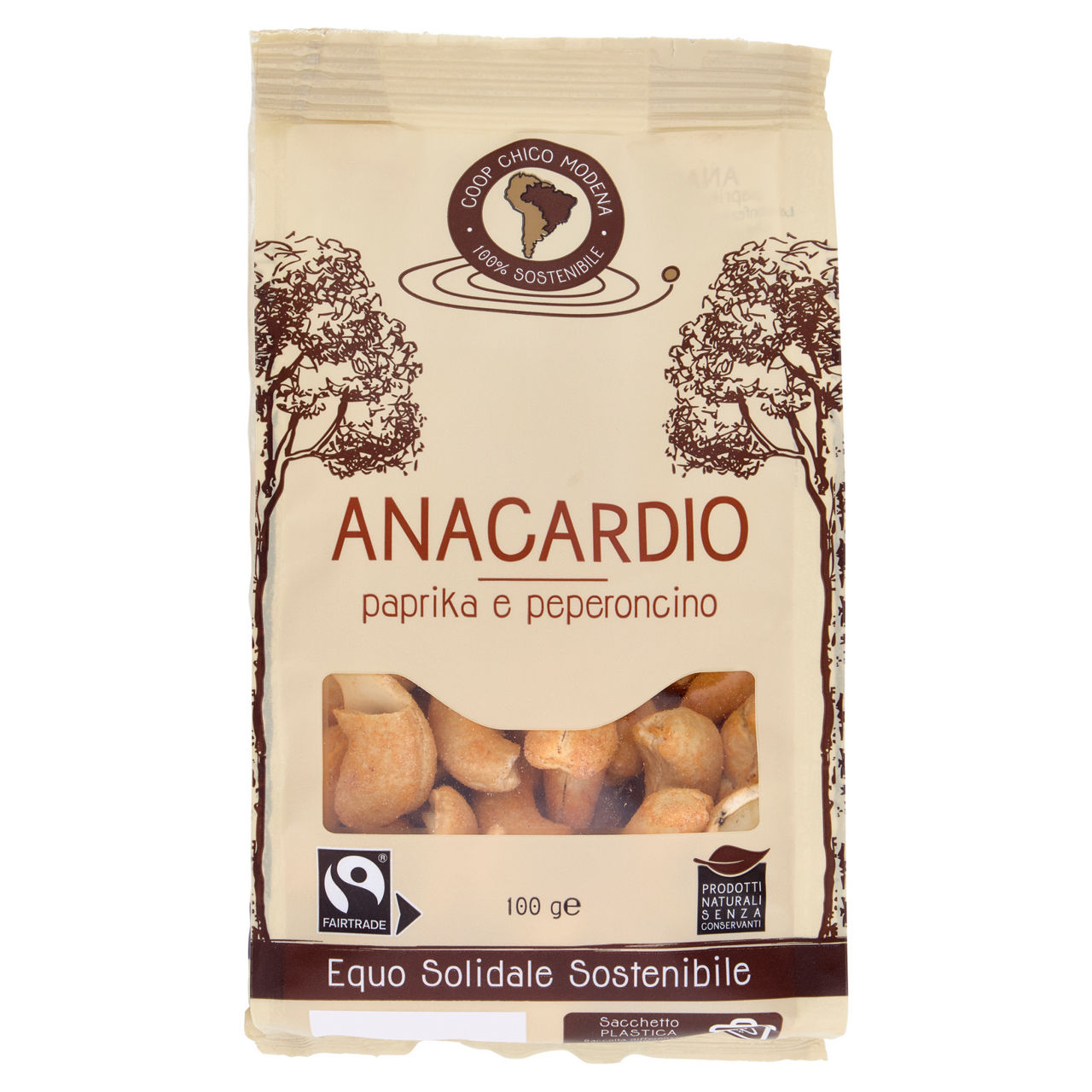 Anacardi speziati con paprika e peperoncino 100 gr - Immagine 01