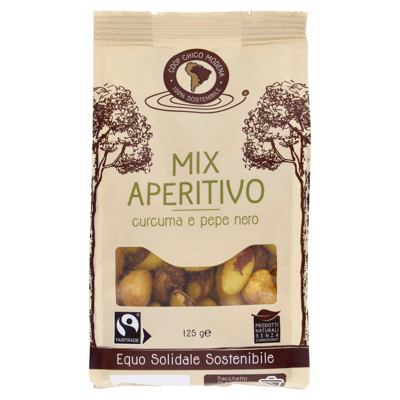 Mix aperitivo curcuma e pepe nero 125 gr - Immagine 01