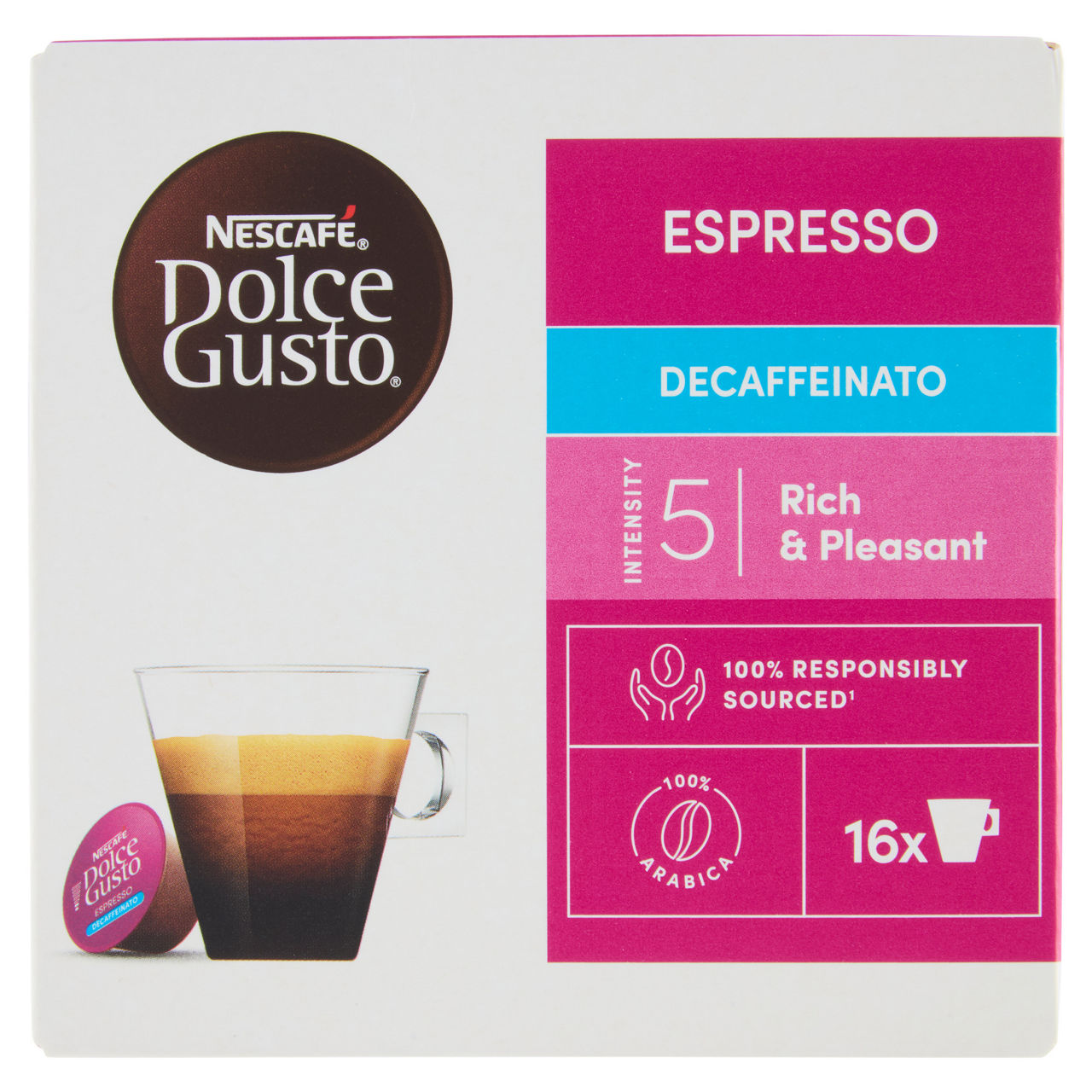 Caffè in capsule decaffeinato espresso extra crema 16 pz