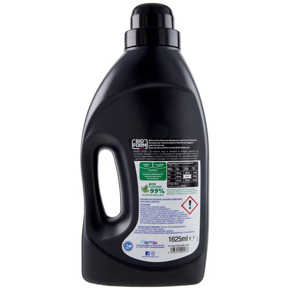 Detersivo igienizzante bioform plus capi scuri&sintetici l 1,625 - Immagine 21