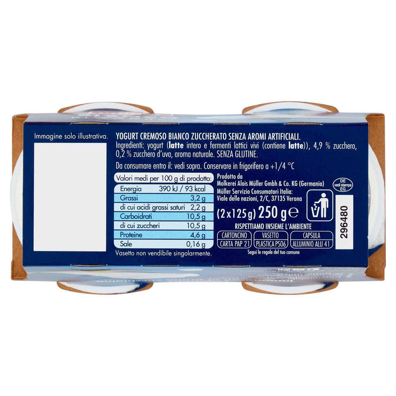 Crema di yogurt bianco 2 pz da 125 gr - Immagine 51