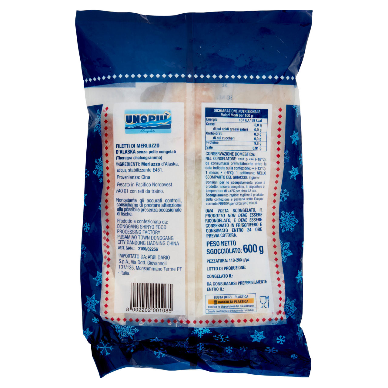 Filetti di merluzzo d'Alaska surgelati 600 gr - Immagine 21