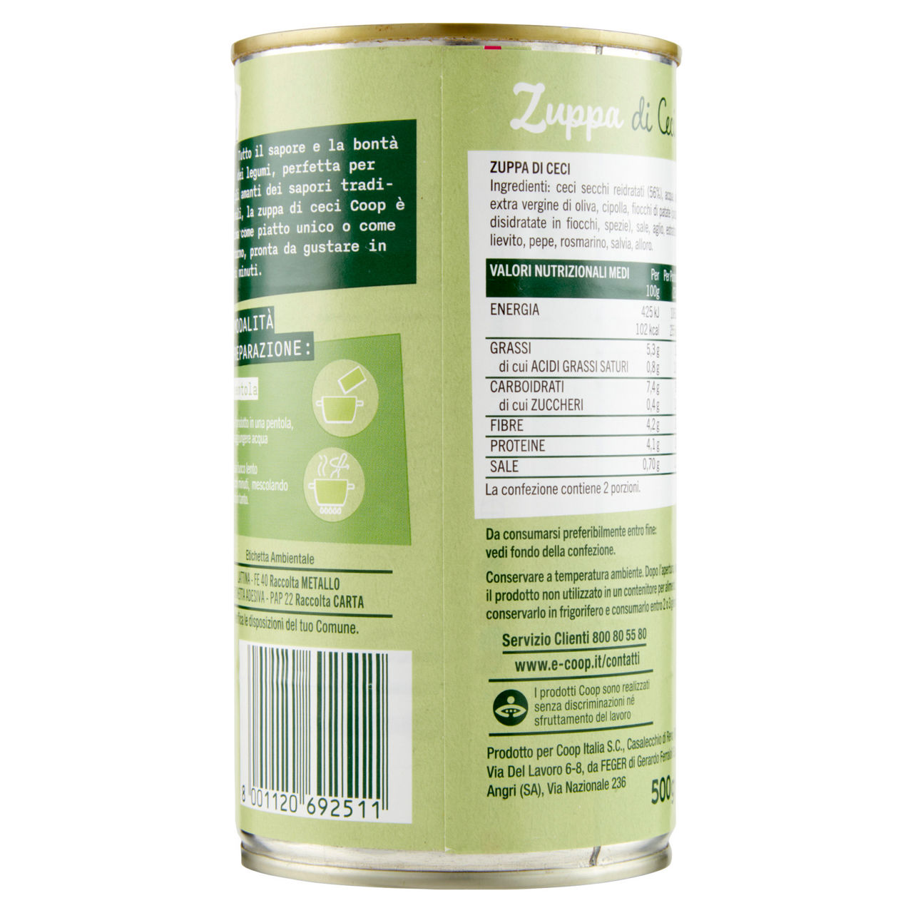 Zuppa di ceci coop lattina g500 - Immagine 11