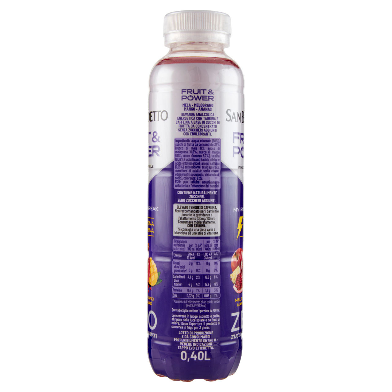 Fruit&power senza zuccheri aggiunti san benedetto pet ml 400 - Immagine 41