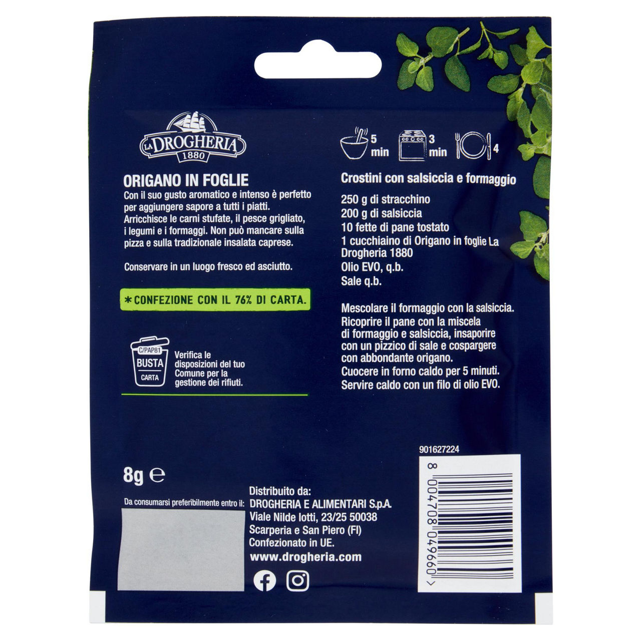 Origano foglie la drogheria 1880 busta g 8 - Immagine 41