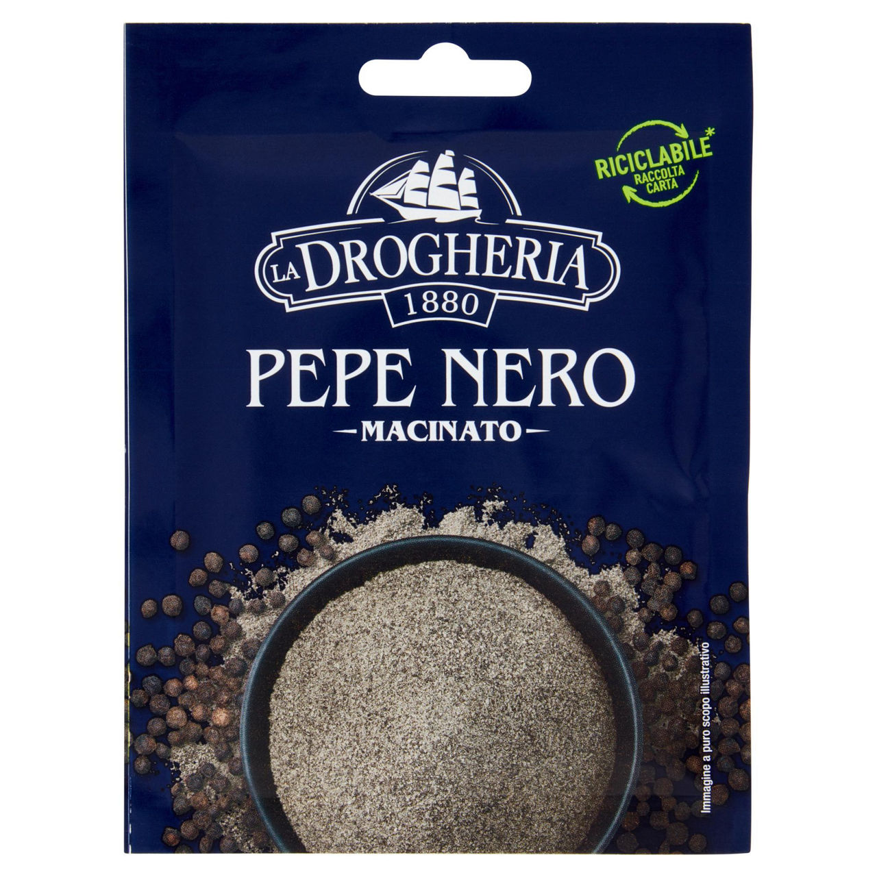 Pepe nero macinato la drogheria 1880 busta g 25 - Immagine 01