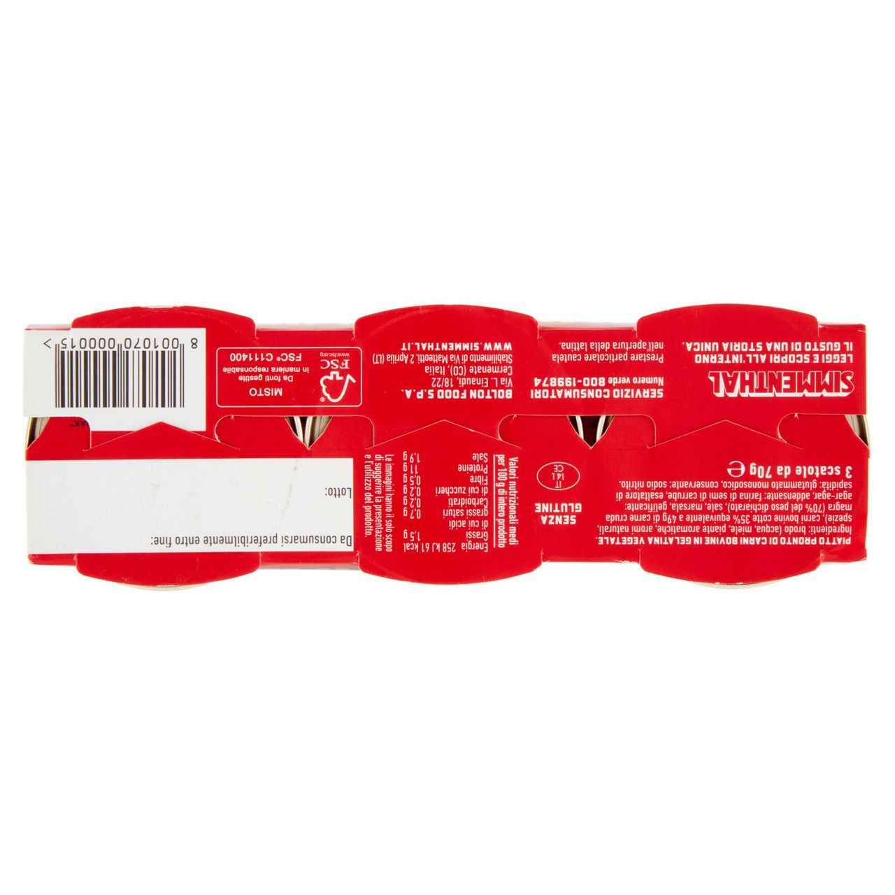 Manzo simmenthal lesso sc.ap.strappo gr.70x3 - Immagine 51
