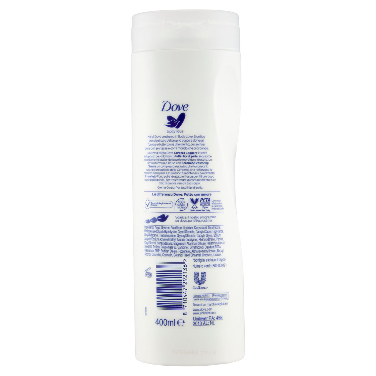 Crema corpo dove bodylove carezza leggera ml400 - Immagine 21