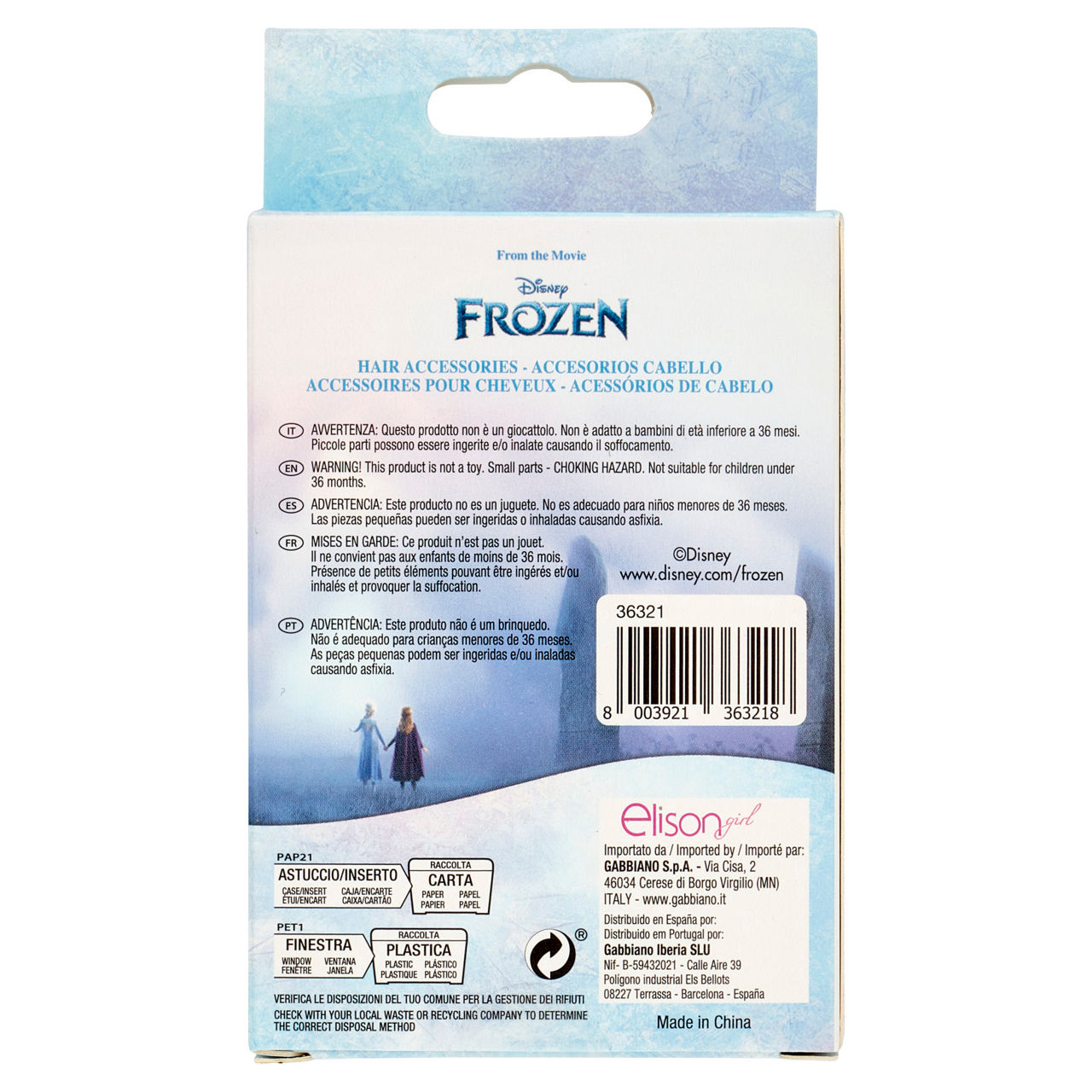 SET 1CLIP 2POLSINI 2ELASTICI ELISON GIRL FROZEN PZ.1 - Immagine 41
