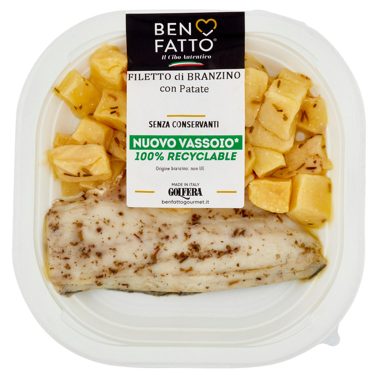 Filetto di branzino con patate 200 gr - Immagine 01