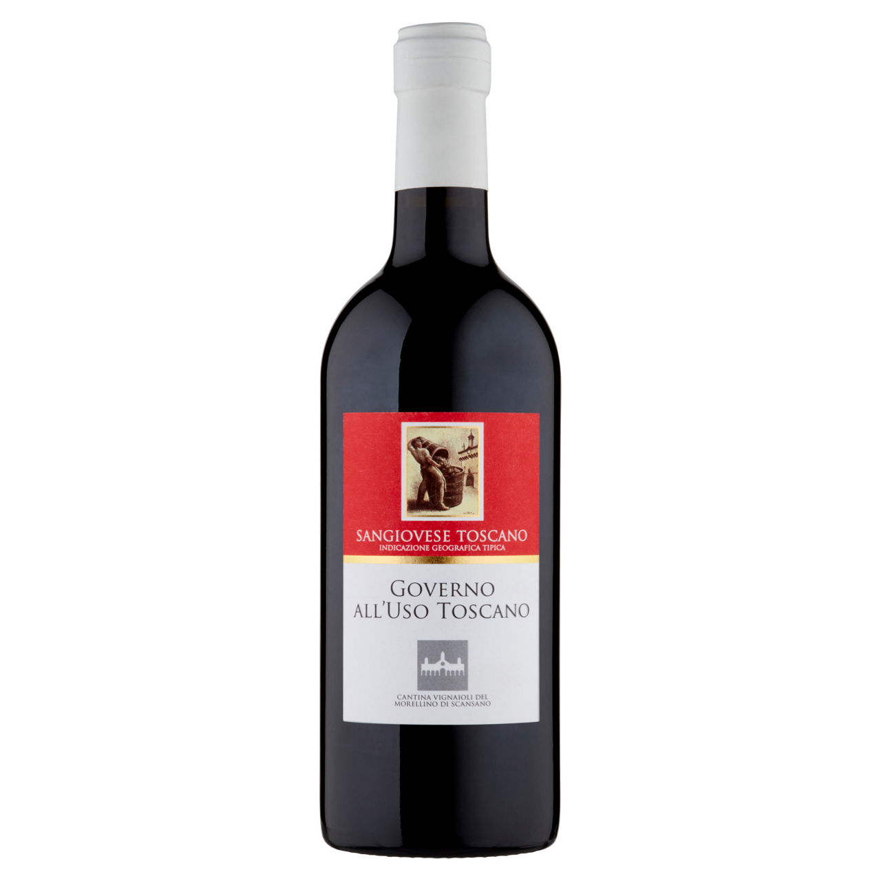 Vino rosso Sangiovese Toscano IGT Governo all'Uso Toscano 750 ml - Immagine 01