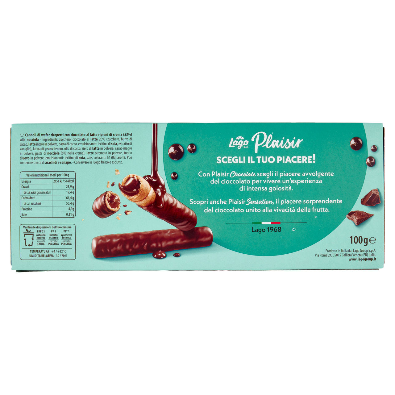 Roll nocciola ricoperti con cioccolato al latte 100 gr - Immagine 51