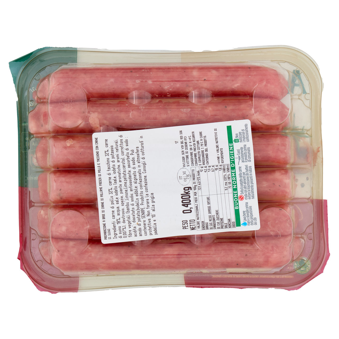 Salsicce di pollo tacchino e suino 400 gr - Immagine 91