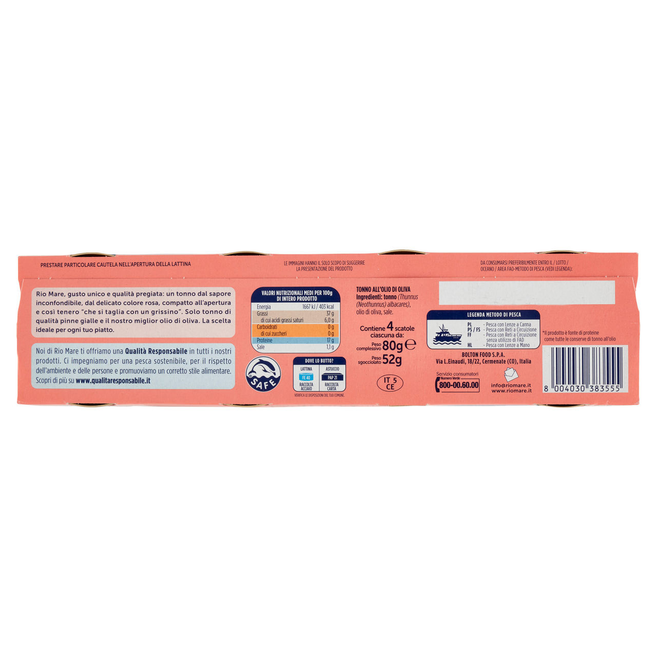 Tonno rio mare olio oliva latta 80g x4 - Immagine 21