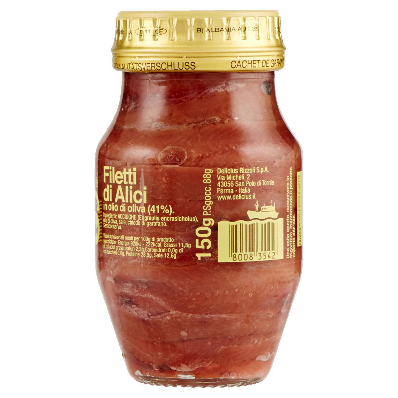 Filetti di alici distese in olio di oliva 150 gr - Immagine 21