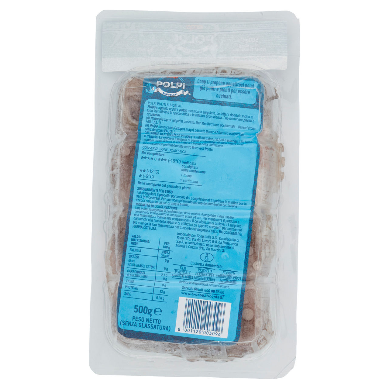 Polpo intero pulito e surgelato 500 gr - Immagine 51
