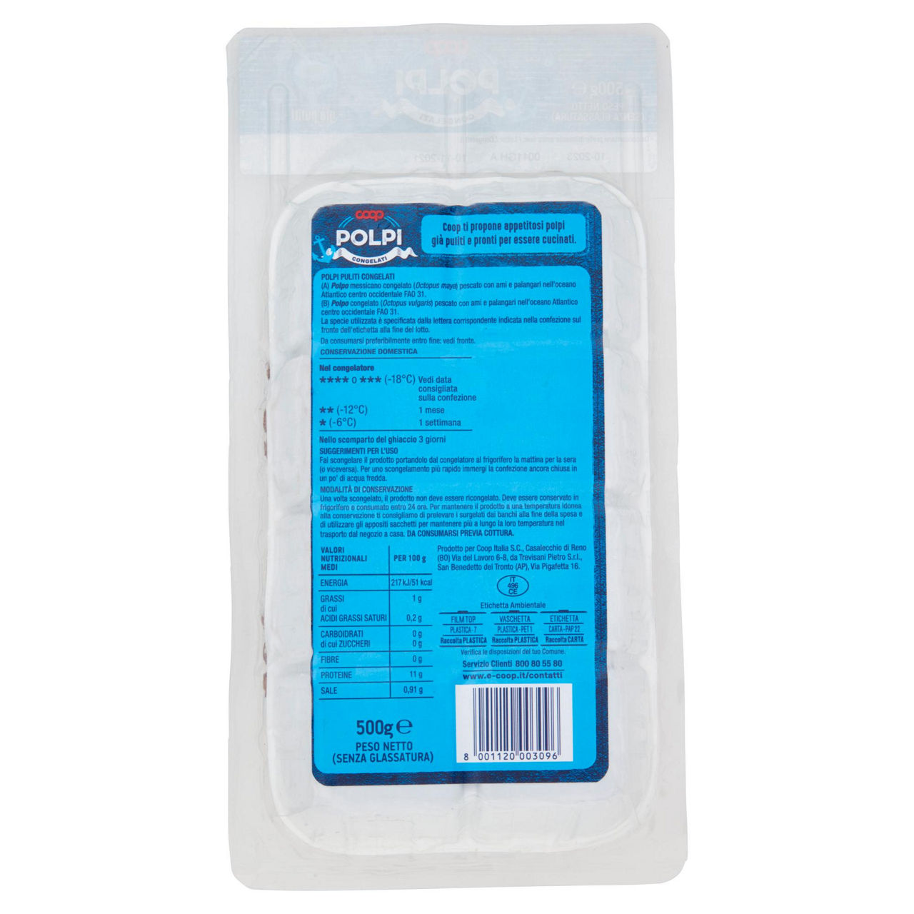 Polpo intero pulito e surgelato 500 gr - Immagine 41