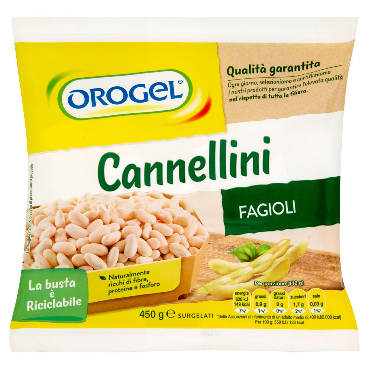Fagioli cannellini surgelati 450 gr