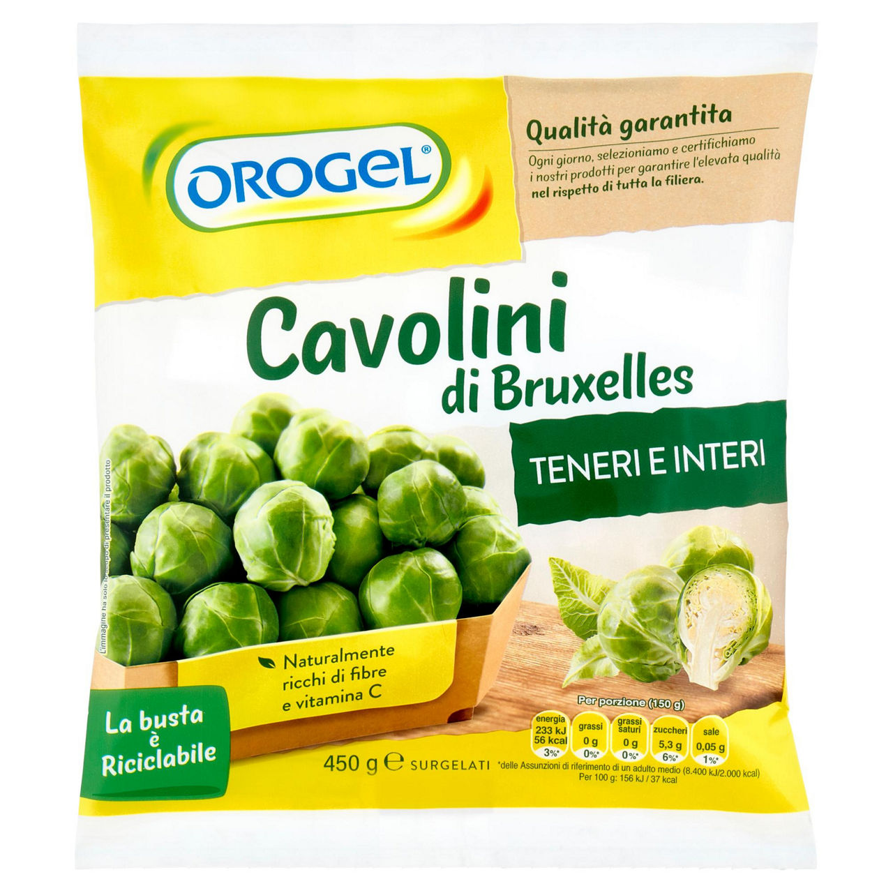 Cavolini di Bruxelles interi surgelati 450 gr - Immagine 01