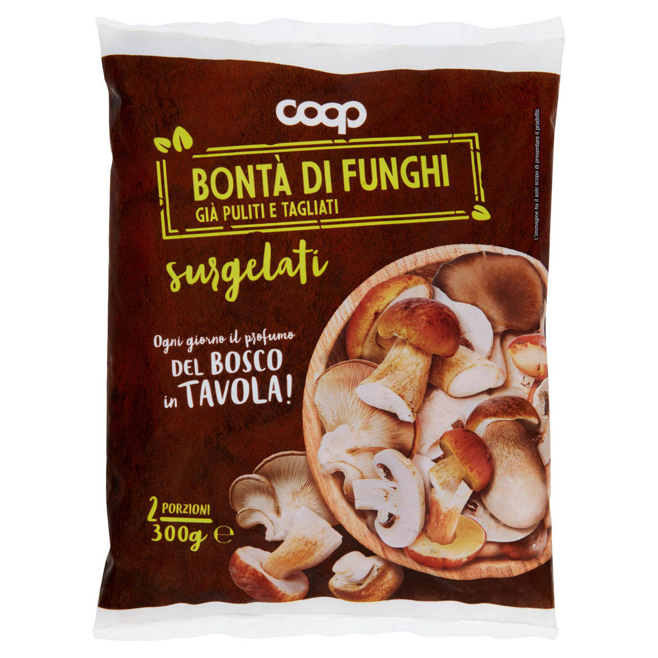 Bontà di funghi misti puliti tagliati e surgelati 300 gr