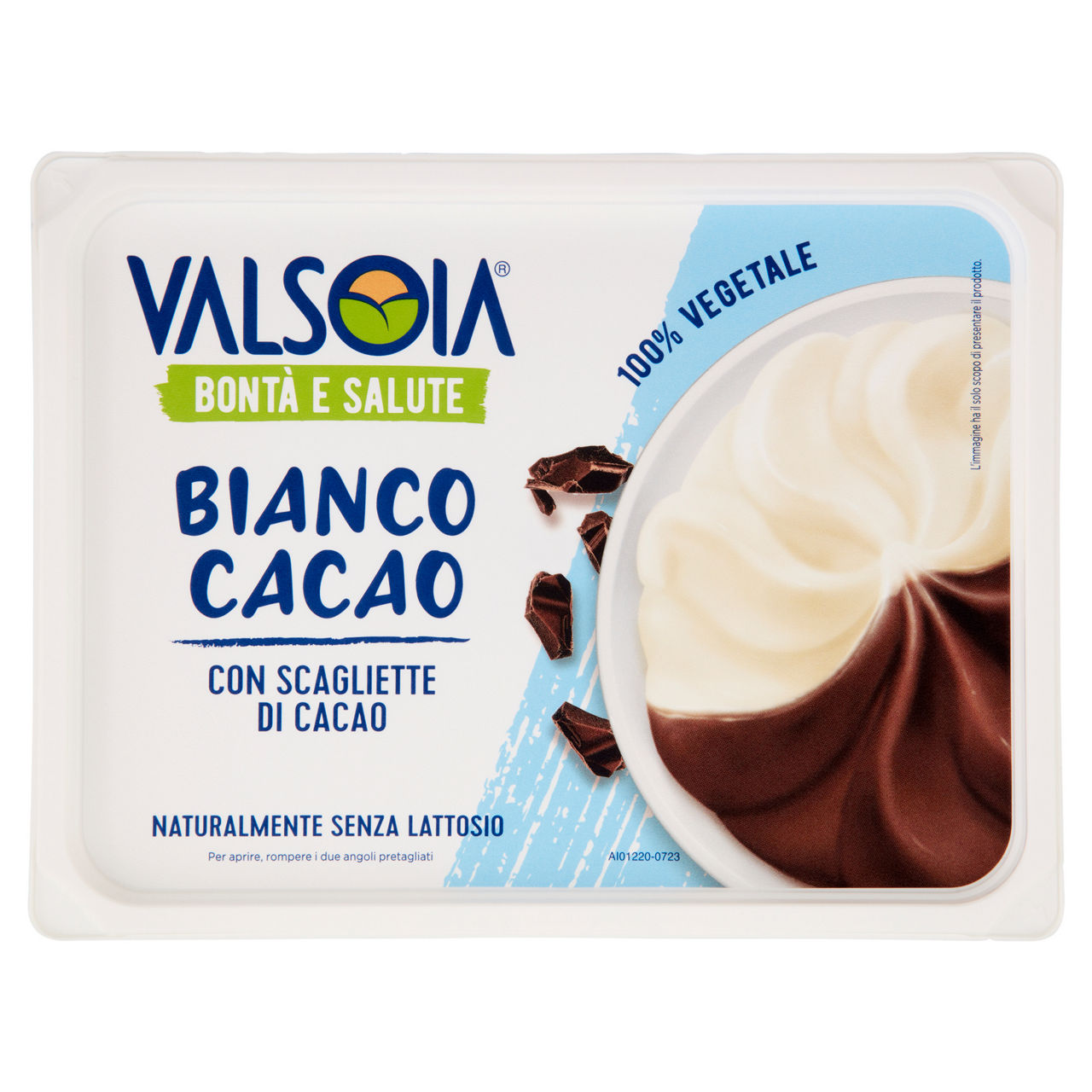 Gelato bigusto bianco e cacao senza lattosio 500 gr